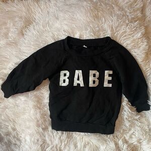 Shein “BABE” Black Sweater Size 68 Baby